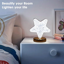 Star Crystal Diamond Touch Lamp – USB Rechargeable, 3-Way Dimmable