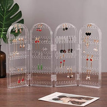 4 Folding Storage Hanger Acrylic Earring Screen Holder Display Stand Clear (1 Set)